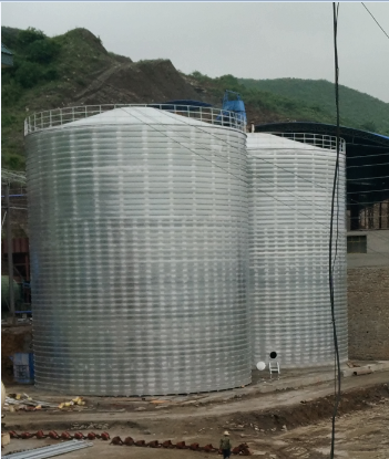 九所镇粮食钢板仓的安装全过程不用热焊接